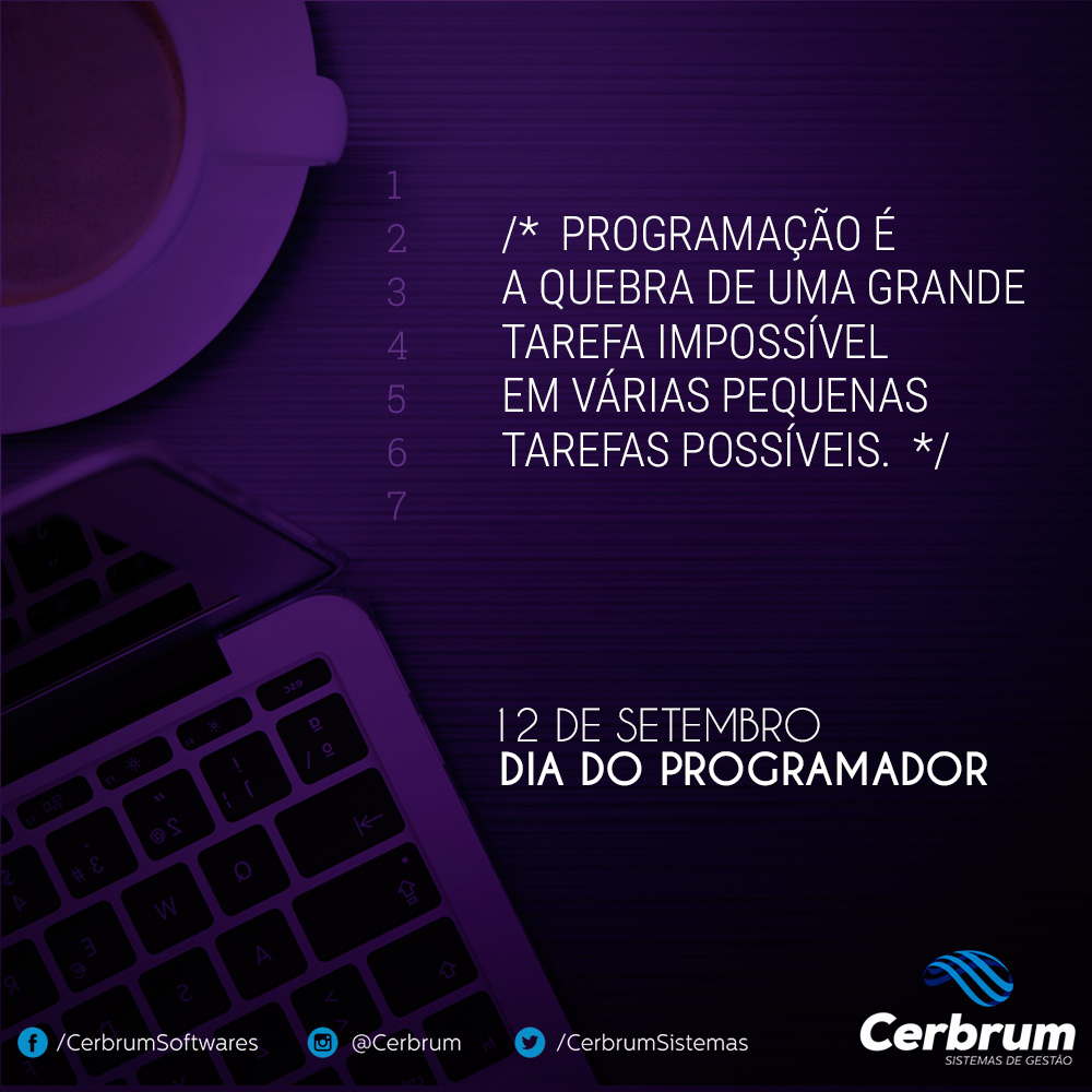 DIA DO PROGRAMADOR Cerbrum Tecnologias Educacionais